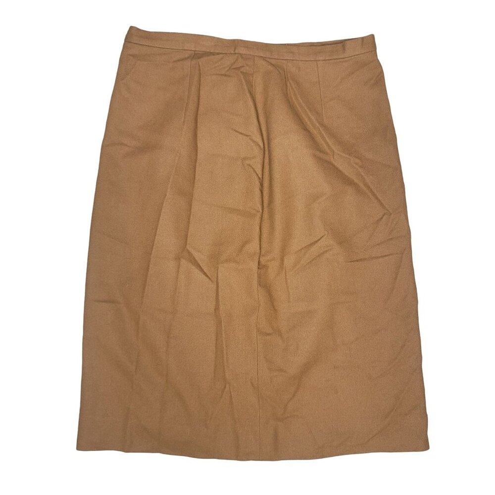 Pendleton Vintage Wool Pencil Skirt Size 20 Camel Brown